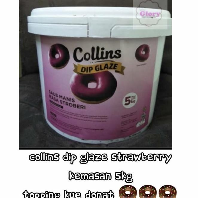 

Collins Dip Glaze Strawberry 5Kg / Topping Donat/ Topping Kue - kuigrocery