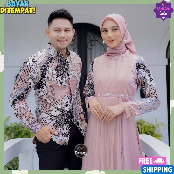 Couole Psangan Gams Couple Ghamus Maxi Gamis Wanita Gsmi Ayah Ibu Baju Muslim Kopel Gamis Kapelan Gm