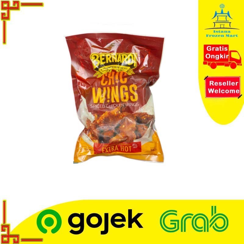 

Chicken Wings Extra Hot Sayap Ayam Pedas 380 Gram - BERNARDI
