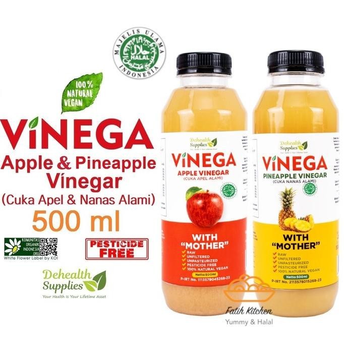 

Cuka Apel & Nanas Vinega 500 ml dari De Health Supplies