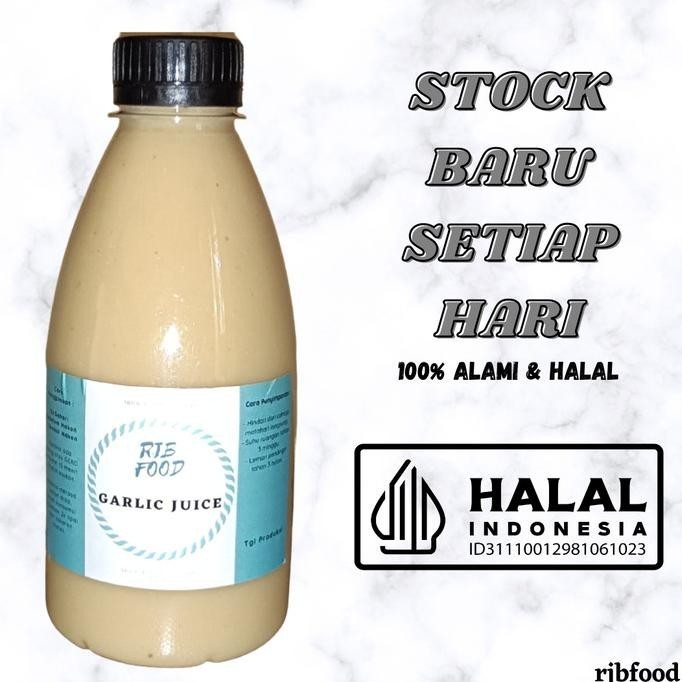 

350ml Jus Bawang Putih Tunggal Jahe Merah Lemon Madu Hutan Cuka Apel