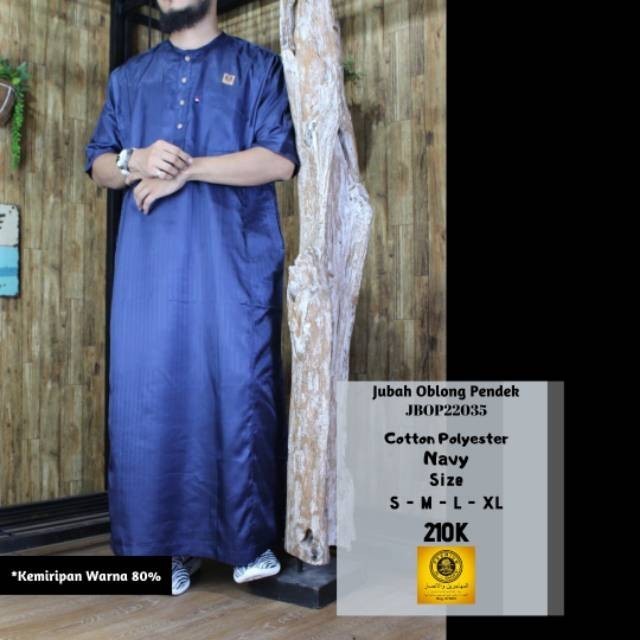 LANGSUNG KIRIMGamis Pria Jubah Lengan Pendek Al Amwajumbo jubah pria dewasa lengan pendek hitam prem