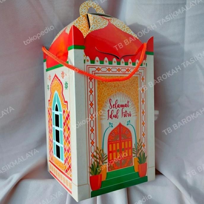 

] KOTAK KUE LEBARAN RAMADHAN IDUL FITRI KAREEM 3 TOPLES BULAT 500GRM