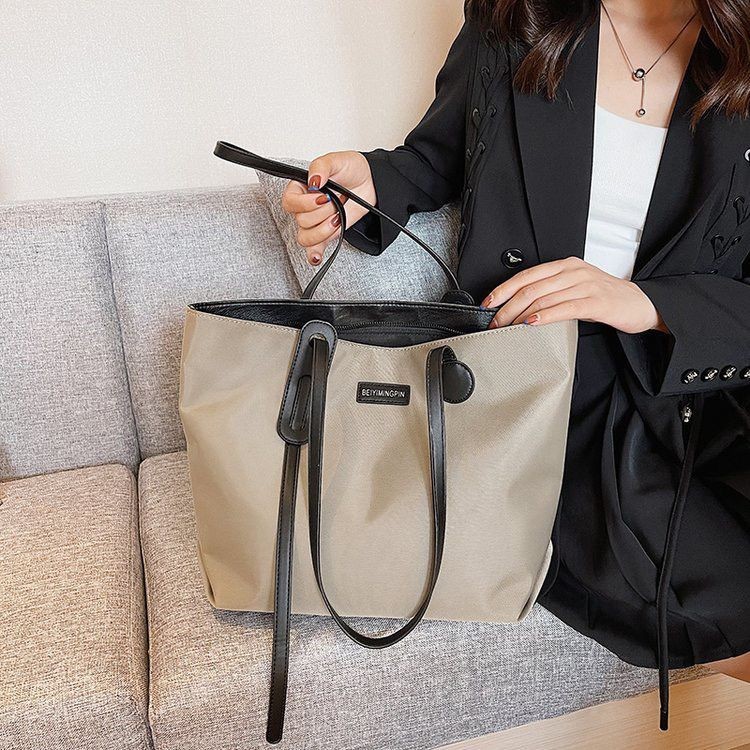 Tass Wanita2024Tas Tote Portabel Kain Oxford, Tas Ketiak Bahu