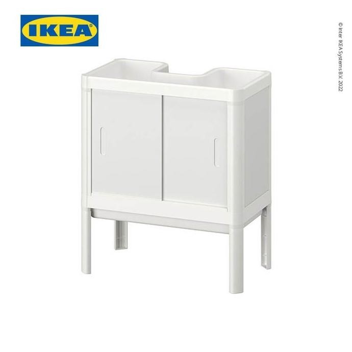 Ikea Lilltjrn Kabinet Wastafel Putih Dengan Dua Pintu 44X50X25 Cm