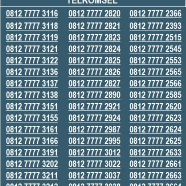 NOMER CANTIK SIMPATI TELKOMSEL 4G 5G KWARTET 7777 BAG 2 SV01