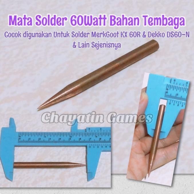 Terjangkau Mata Solder 60 Watt Bahan Tembaga Cocok Untuk Solder Dekko & Goot 60W ,.