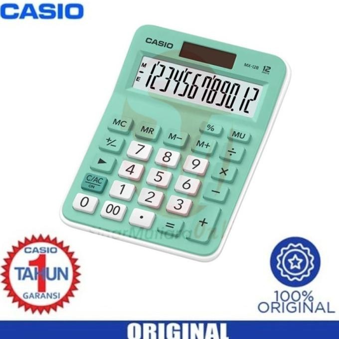 

Kekinian - Kalkulator Casio MX 12B 12 Digit - Green ,.