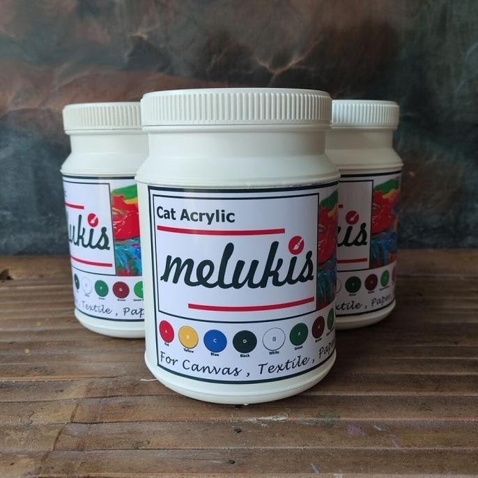 

Berkualitas Cat untuk Melukis Cat Acrylic / Akrilik 12 Warna Isi 1kg - Cat ,.