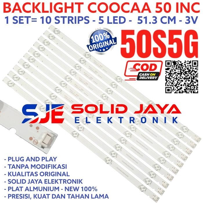 BACKLIGHT TV LED COOCAA 50 INC 50S5G COCA KOKA 50S5 LAMPU BL LED 5K 3V