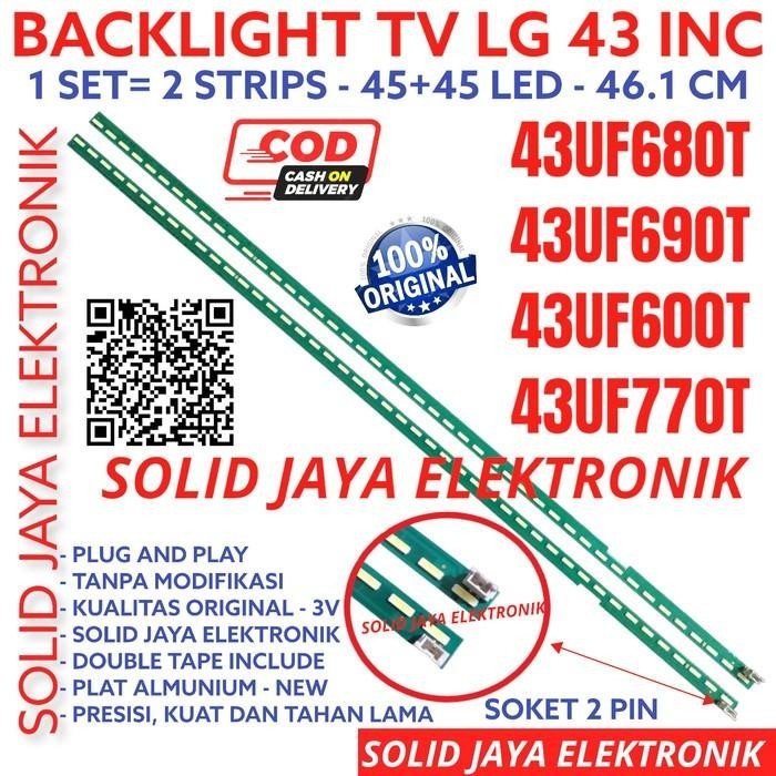 BACKLIGHT LED LG 43 43UF680T 43UF690T 43UH600T 43UF770T LAMPU BL 43UF