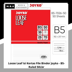 

Loose Leaf Isi Kertas File Binder Joyko - B5-Ruled 50Lbr