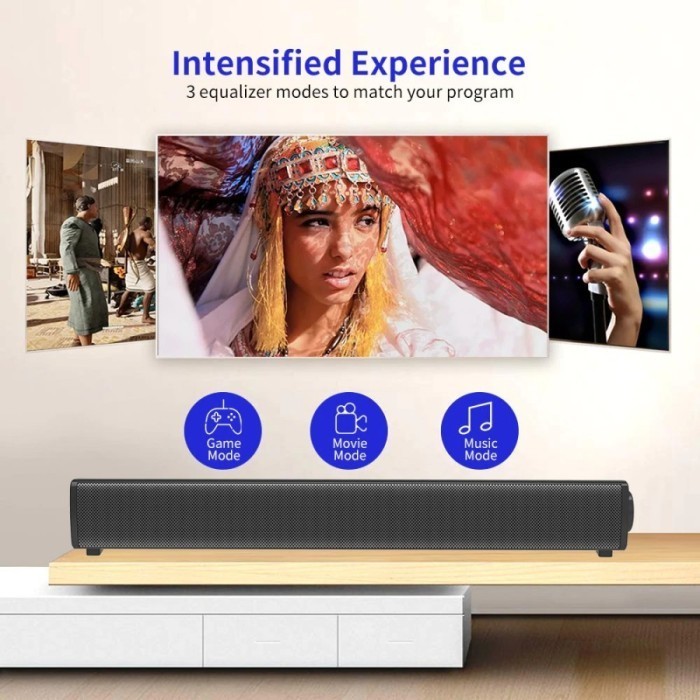 BAGUS BELI Soundbar TV PC Komputer Speaker Portable Desk Bluetooth Home Theater