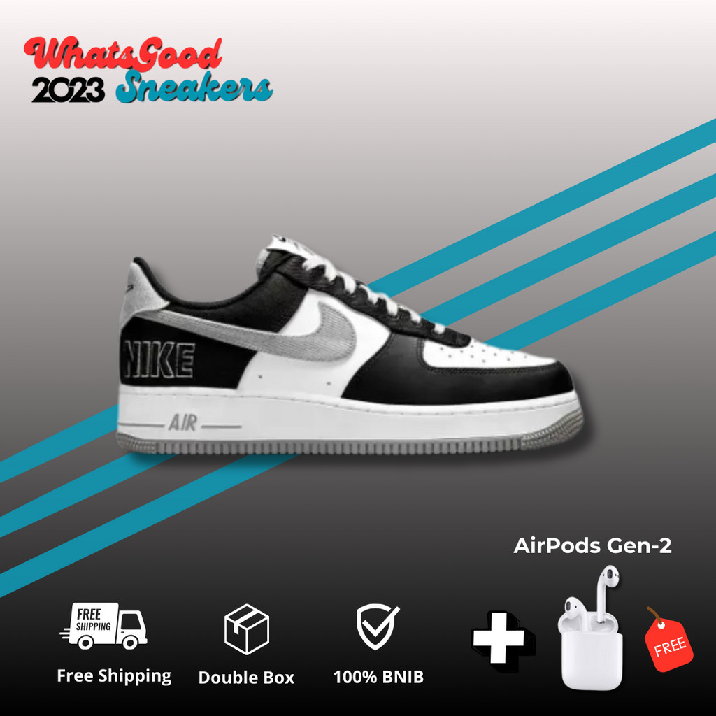 Nike Air Force 1 Low LV8 EMB Black Silver
