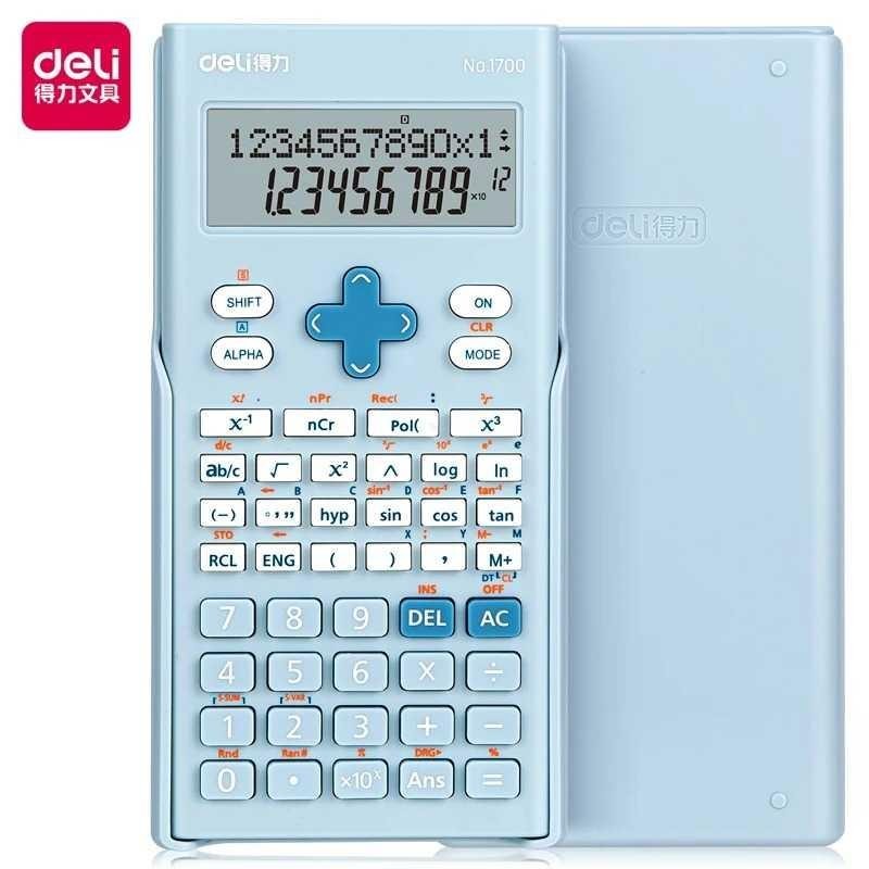 

Deli Kalkulator Saintifik Elektronik Scientific Calculator LCD Display Deli-1700 Kalkulator Fisika Saintifik Scientific Dagang Ukuran Besar Ilmiah Lengkap Finansial Jualan Canggih Statistika Falak Sciencetific Pelajar Dan Teknik Akuntansi Logaritma Har IH