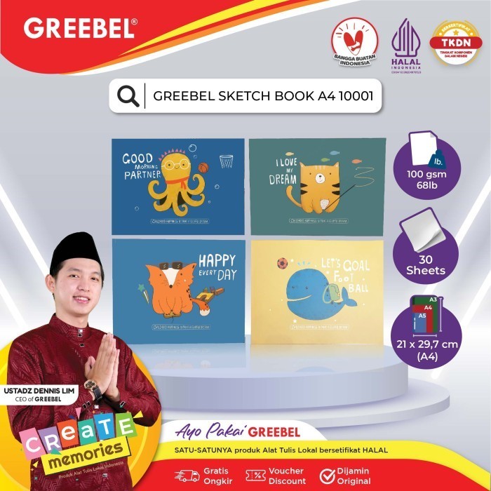 

Hadir Greebel Sketch Book A4 10001 / Buku Gambar Sketsa / Drawing Book Hemat