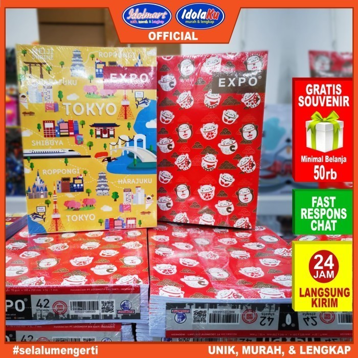 

Spesial Idolmart Buku Tulis Expo 42 Lembar / Buku Tulis Campus 42 Lembar Limited