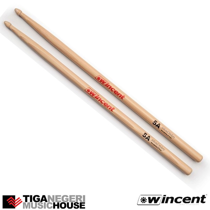 Wincent W-5A Drumstis 5A Hiory Drumstis, Acorn Tip - Stik Drum