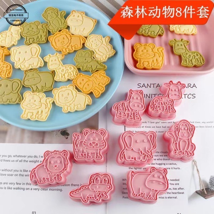 Cookies Cutter Animal / Cetakan Kue Kering Animal Mix 8Pcs