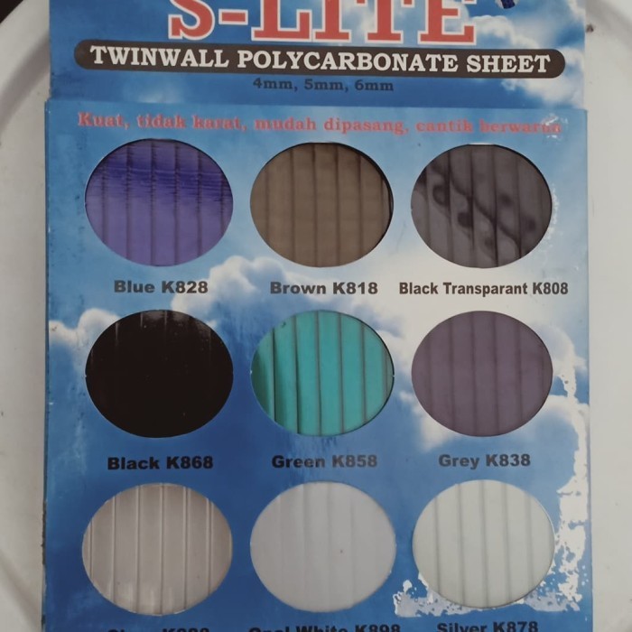 Atap Polycarbonate S-Lite / Atap Pvc Rongga / Atap Murah Original Dan Terpercaya