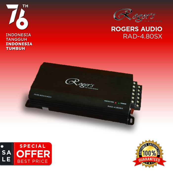 [CRAZY SALE] Rogers RAD-4.80SX Class D 4-Channel Digital Amplifier