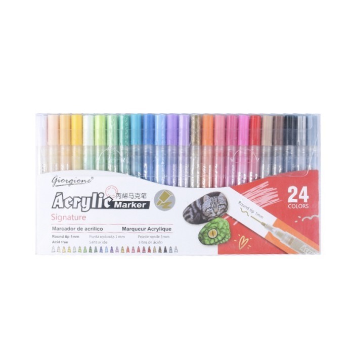 

Giorgione Acrylic Paint Marker Pen Set Spidol Segala Permukaan HRG DISKON