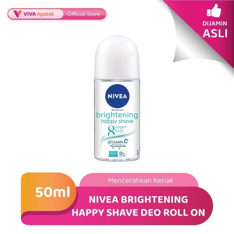Promo Harga Nivea Deo Roll On Whitening Happy Shave 50 ml - Shopee
