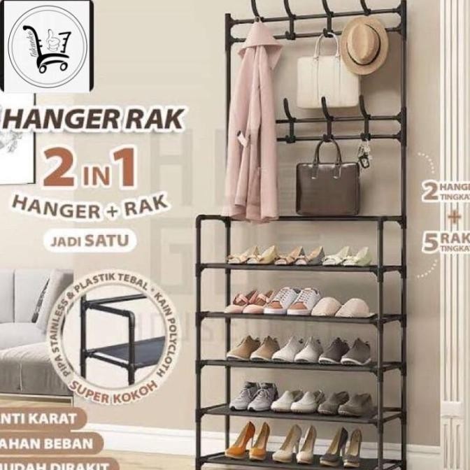 [Jr-06] Rak Gantungan Baju Hanger Serbaguna Tas Stand Hanger Rak Charayuko1