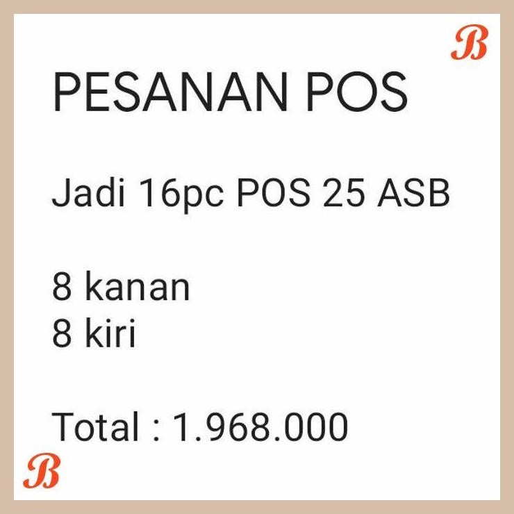 

| SRG | PESANAN POS
