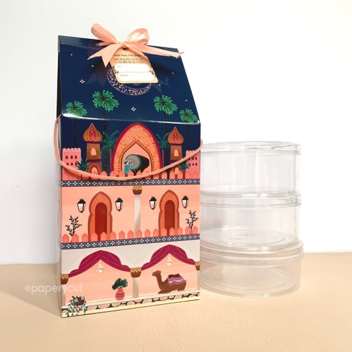 Box Toples 500gr Isi 3 Lebaran Dus Kotak Kue Kering Parcel Idul Fitri