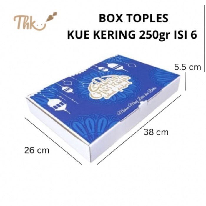 Box Toples Kue Kering 250gr isi 6 Lebaran Idul Fitri