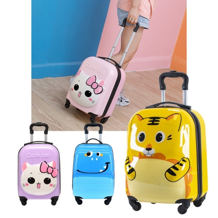 Baru Koper Anak Roda 4 Tas Troli Unisex LK003