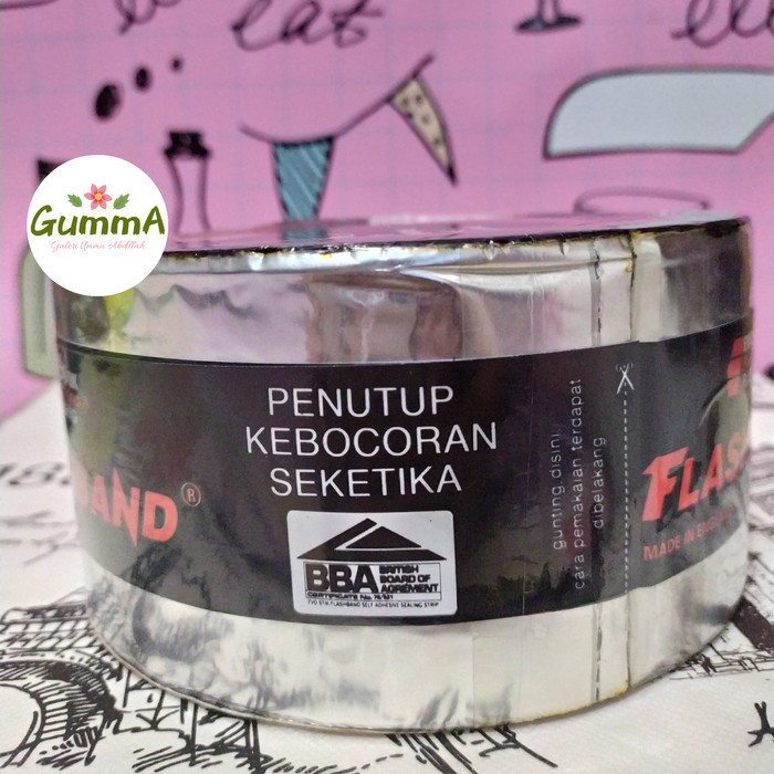 

Flashband 5 Cm / Lakban Anti Bocor / Lem Atap Talang / Penambal Bocor