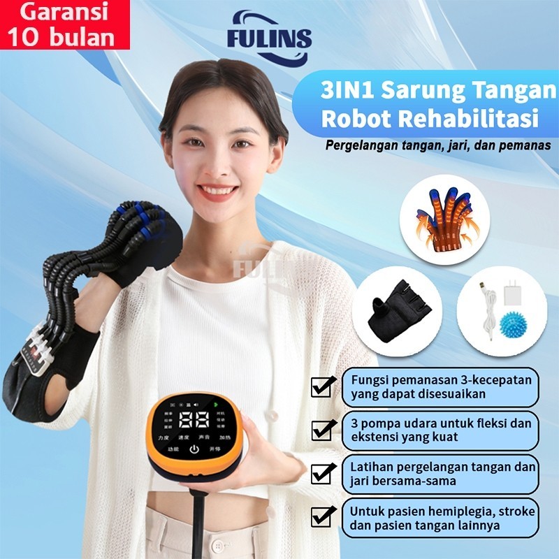 Terapi Panas&Sarung Tangan Rehabilitasi Terapi Tangan 3In1/Untuk Rehabilitasi Jari + Pergelangan