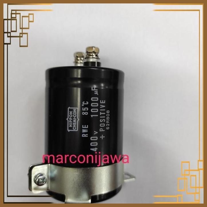 [MCJ] capasitor elco 1000uf 400V nippon chemicon ori 100 baru