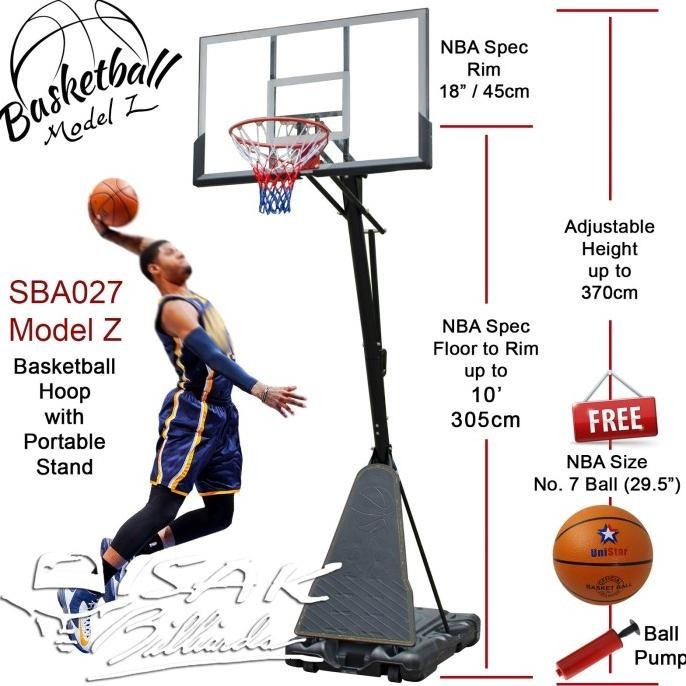 Portable Basketball Hoop Z - Rim Bola Basket Ring Outdoor Indoor NBA