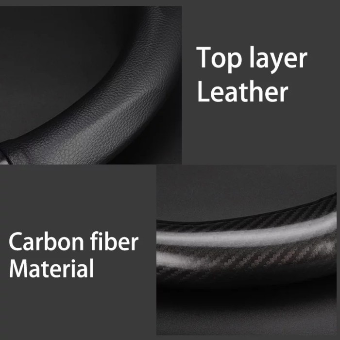 READY sarung cover kulit stir mobil honda brio jazz hrv motif carbon karbon