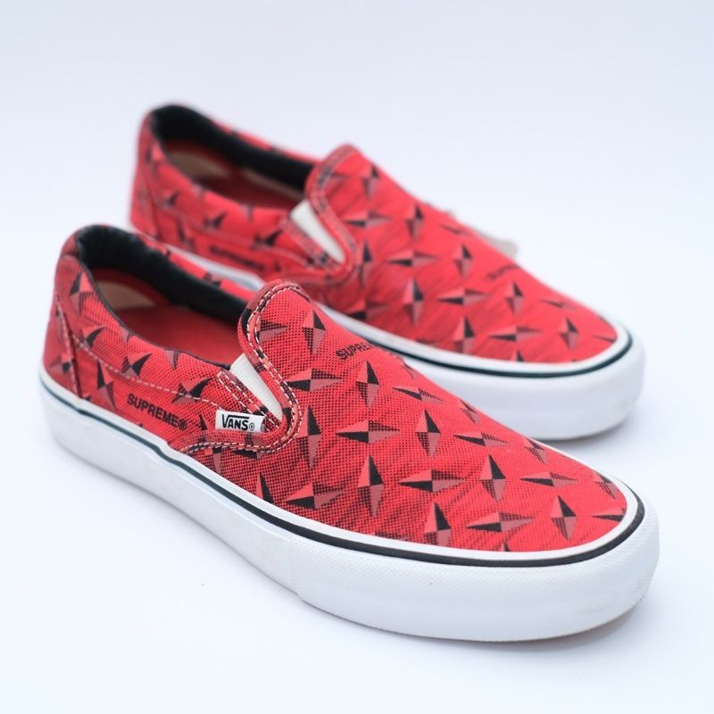 Vans Slip-On Pro Supreme (Diamond Plate) Red