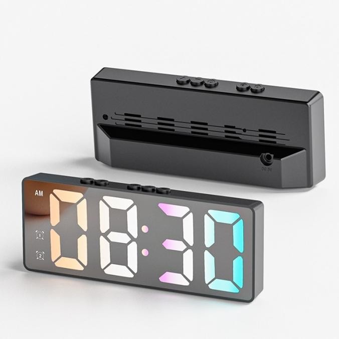 Jam Meja Led Digital Premium Alarm Desktop Clock Usb Baterai