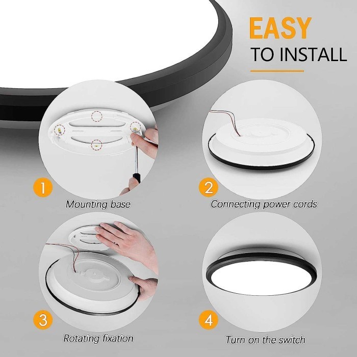 LAMPU LED HIAS PLAFON ATAP RUMAH KAMAR MODERN CEILING LIGHT + REMOT