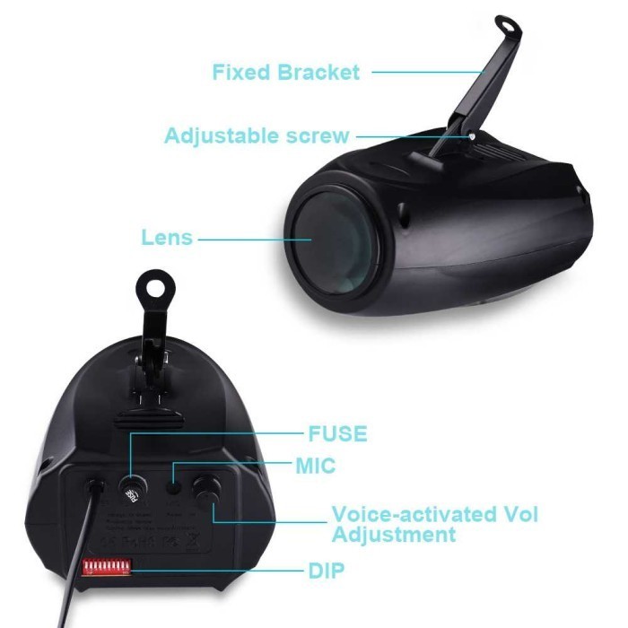 LAMPU LASER SOROT LIGHTING PANGGUNG SOUND SYSTEM 64 LED RGBW 10W