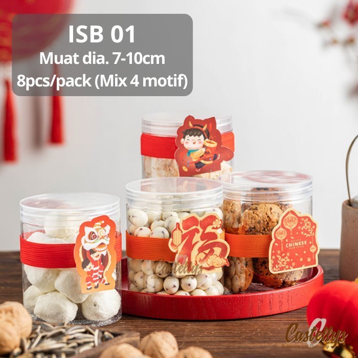 

((((()paling dicari] Sabuk ISB 01 Hiasan Hangtag Toples Kue Kering Nastar Cookies Imlek CNY