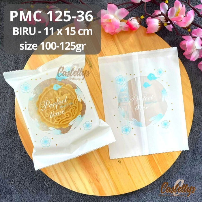 

*****] Plastik Mooncake 100gr - 125gr PMC 125-36 Biru Snowskin Mochi Pia Kue