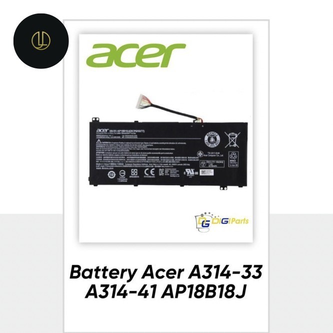 Flash Sale Baterai r Aspire 3 A314-33 A314-41 AP18B18J ORINAL