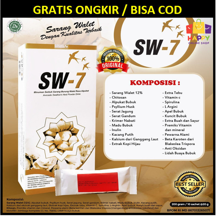 

Sw-7 Minuman Serbuk Sarang Walet Sw 7 Atau Sw7 - Dijamin Original