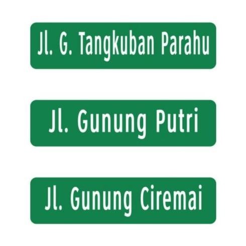 

Rambu Nama Jalan Papan Nama Jalan 60cm x 15cm - Plat Alumunium