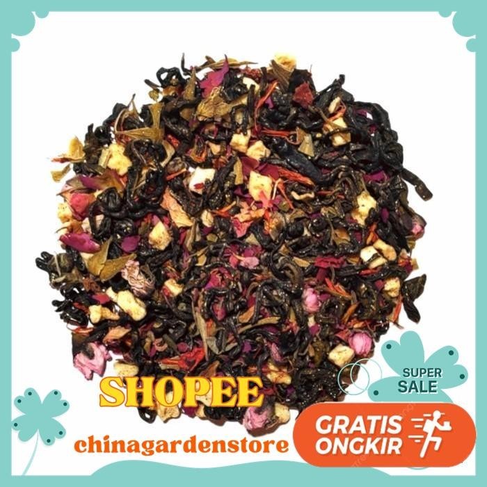 

PROSPERITEA TEA BLEND- CARAMEL GREEN TEA WITH APPLE & FLOWERS 500 GRAM GRATIS ONGKIR