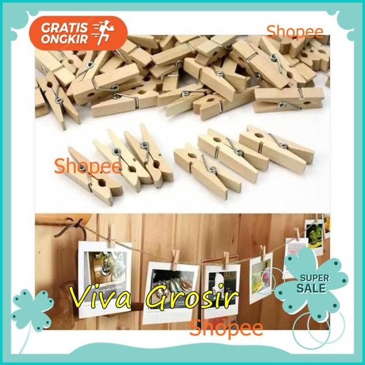 

(5 PCS - 2,5 CM) JEPITAN FOTO WOODEN CLIP PENJEPIT FOTO KLIP FOTO KAYU KUALITAS PRODUK TERBAIK