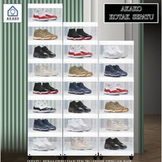Akako Rak Sepatu / Kotak Sepatu Akako Transparan Kualitas Premium