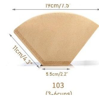 Besar Uk 103 Kertas Filter Drip Coffee Filter Paper 3To6Cup Isi 100Pcs